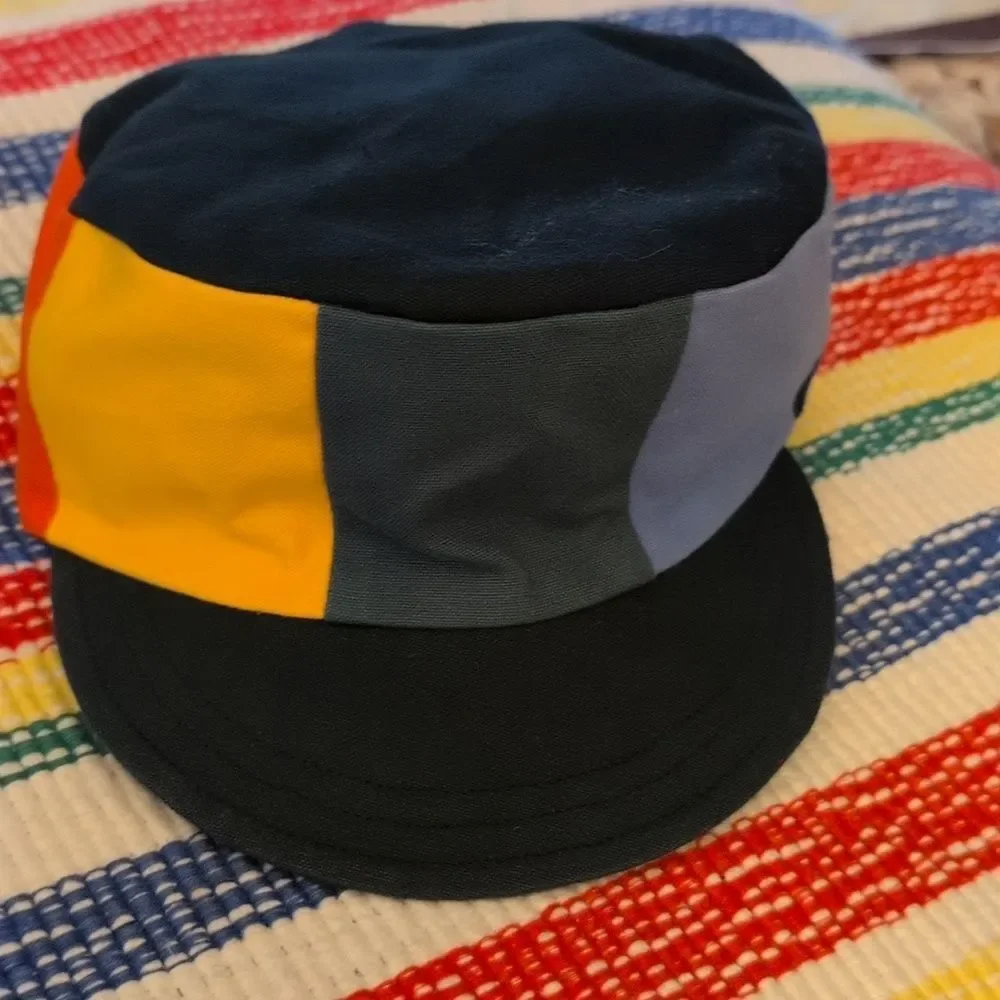 Vintage Homespun Colorful Rainbow Patchwork‎ Kids Cap Hat